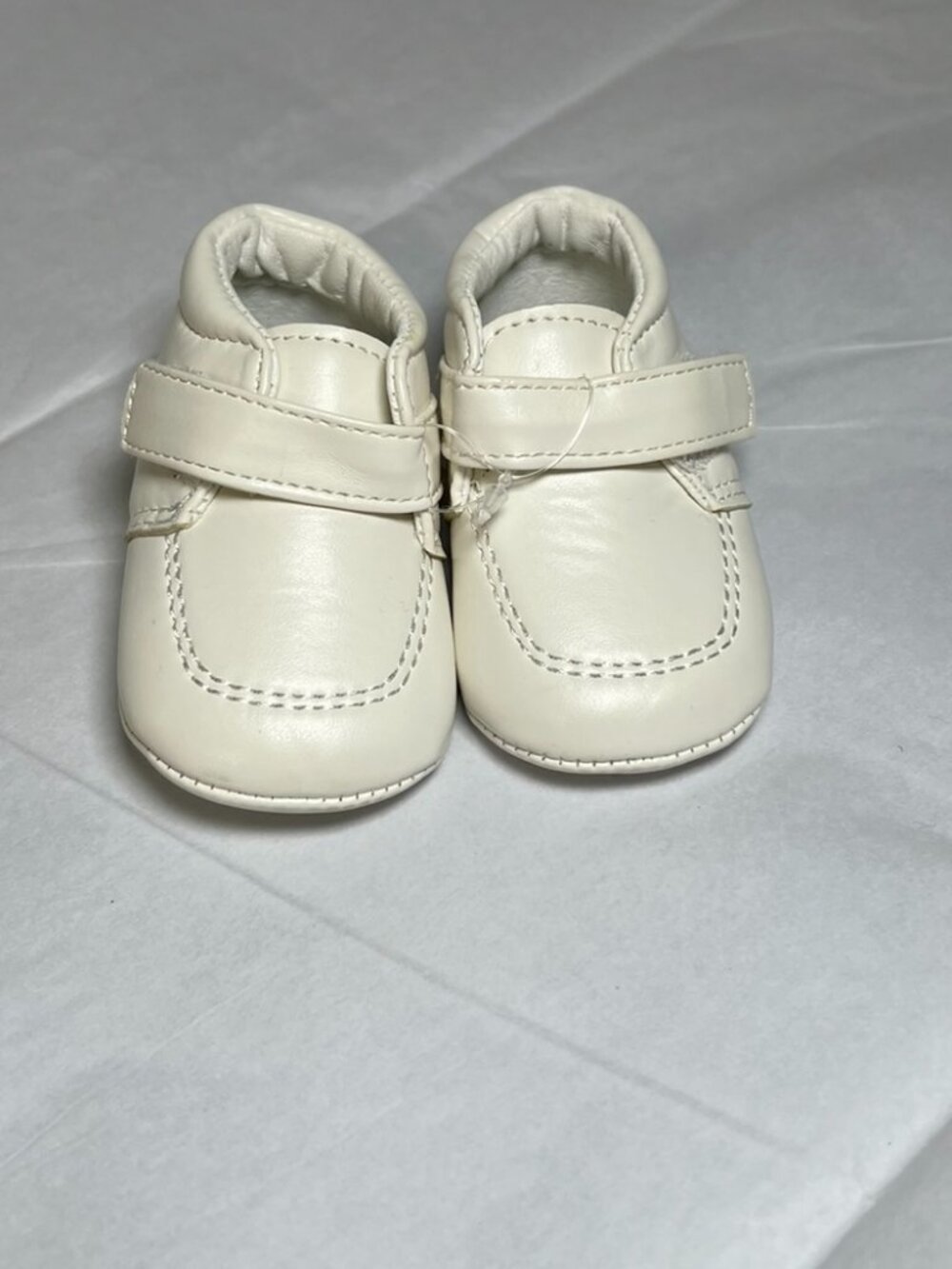 Baby White Shoes Leather Vintage Size 0-3 Months